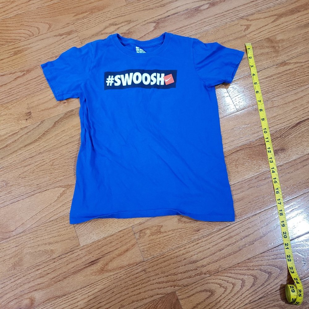 Nike Hashtag #Swoosh Blue Shirt Boys Small